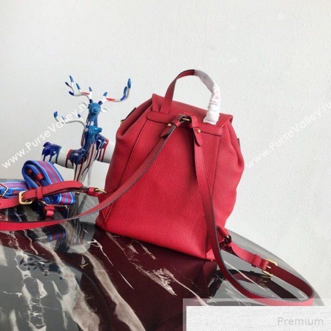 Prada Leather Backpack 1BZ035 Red 2019 (PYZ-9051105)