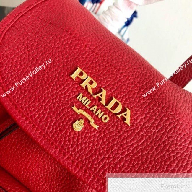 Prada Leather Backpack 1BZ035 Red 2019 (PYZ-9051105)