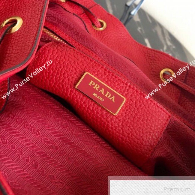 Prada Leather Backpack 1BZ035 Red 2019 (PYZ-9051105)