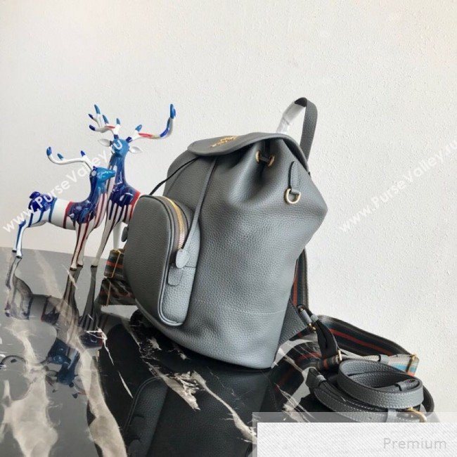 Prada Leather Backpack 1BZ035 Grey 2019 (PYZ-9051106)