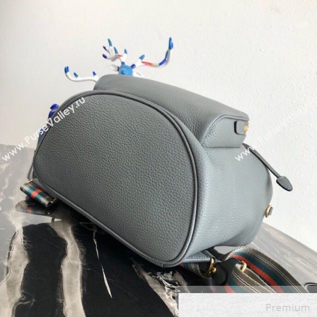 Prada Leather Backpack 1BZ035 Grey 2019 (PYZ-9051106)