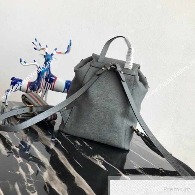 Prada Leather Backpack 1BZ035 Grey 2019 (PYZ-9051106)