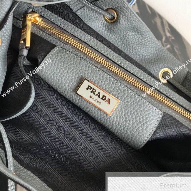 Prada Leather Backpack 1BZ035 Grey 2019 (PYZ-9051106)