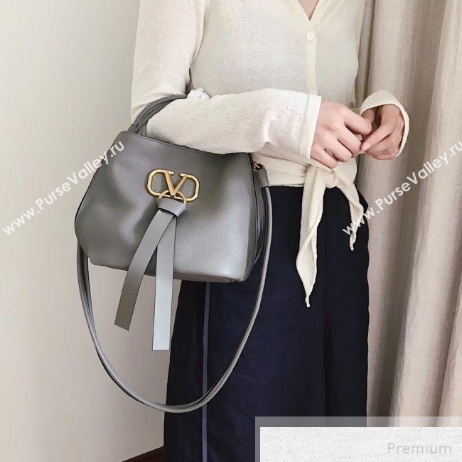 Valentino Small VRING Top Handle Bag Grey 2019 (JJ3-9051118)