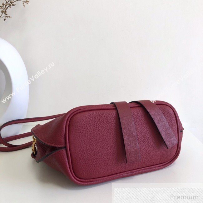 Valentino Small VRING Top Handle Bag Burgundy 2019 (JJ3-9051116)