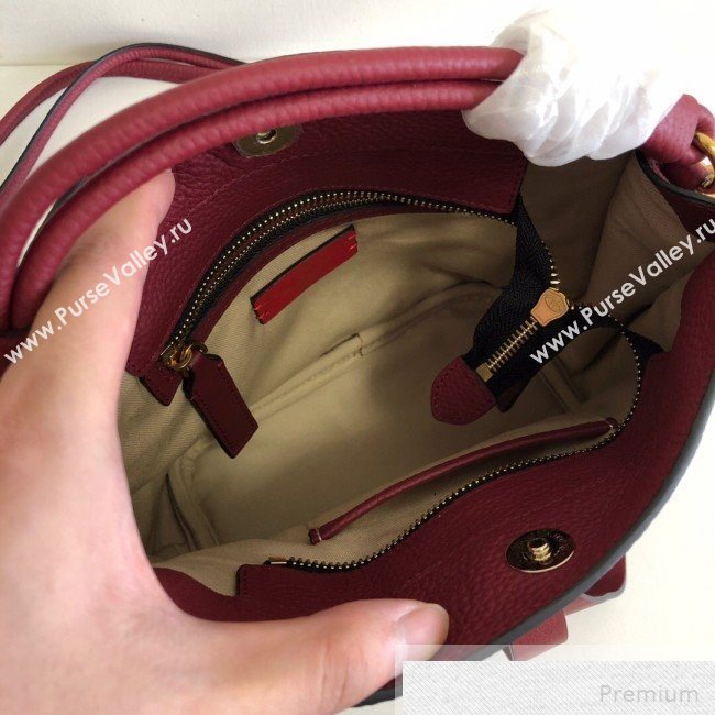 Valentino Small VRING Top Handle Bag Burgundy 2019 (JJ3-9051116)