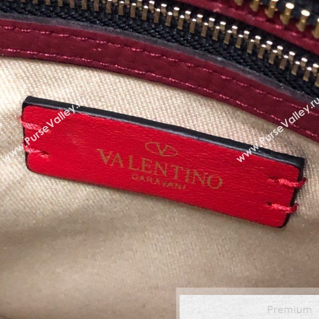 Valentino Small VRING Top Handle Bag Burgundy 2019 (JJ3-9051116)