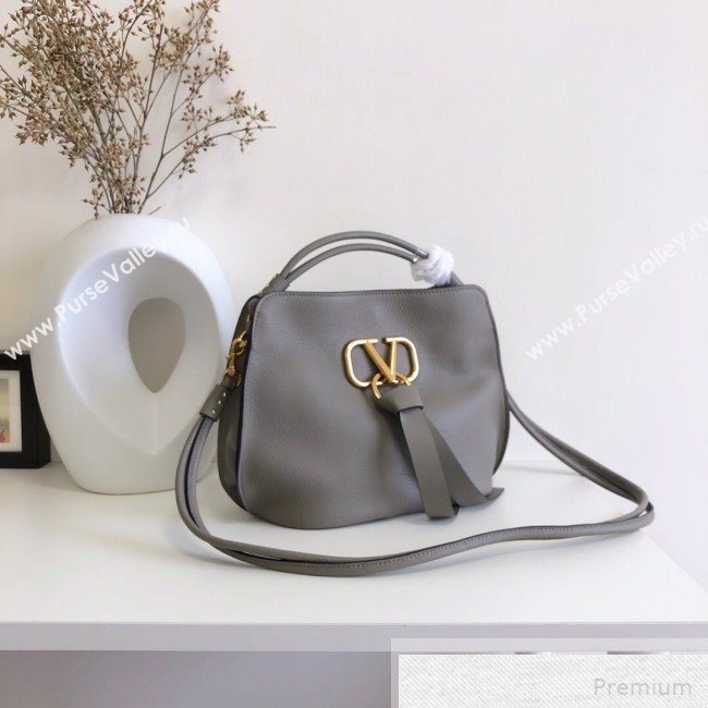 Valentino Small VRING Top Handle Bag Grey 2019 (JJ3-9051118)