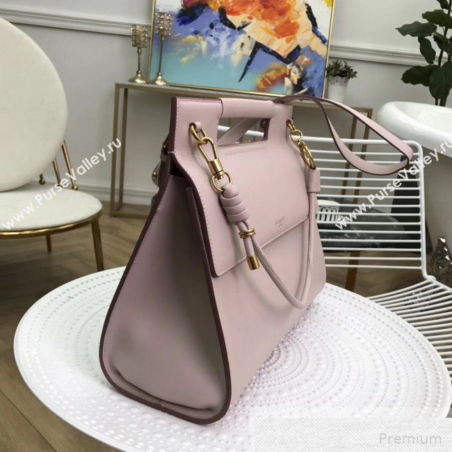 Givenchy Large Whip Top Handle Bag in Smooth Leather Pink 2019 (2B082-9051445)