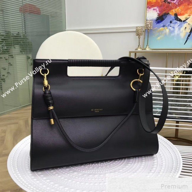 Givenchy Large Whip Top Handle Bag in Smooth Leather Black 2019 (2B082-9051446)