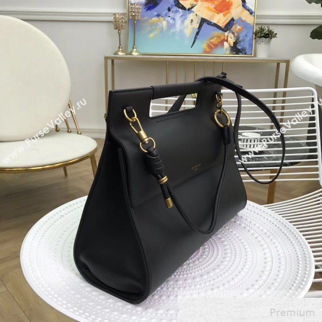 Givenchy Large Whip Top Handle Bag in Smooth Leather Black 2019 (2B082-9051446)