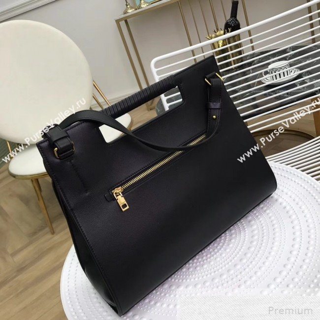 Givenchy Large Whip Top Handle Bag in Smooth Leather Black 2019 (2B082-9051446)