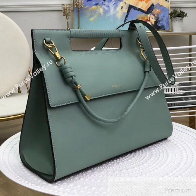 Givenchy Large Whip Top Handle Bag in Smooth Leather Green 2019 (2B082-9051447)