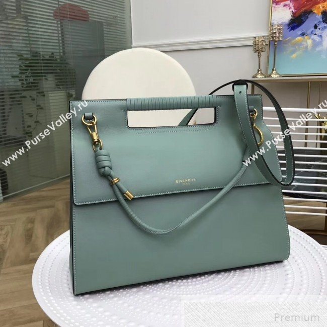 Givenchy Large Whip Top Handle Bag in Smooth Leather Green 2019 (2B082-9051447)