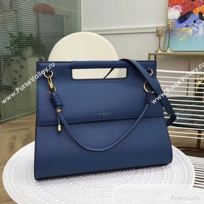 Givenchy Large Whip Top Handle Bag in Smooth Leather Blue 2019 (2B082-9051448)