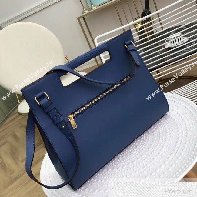 Givenchy Large Whip Top Handle Bag in Smooth Leather Blue 2019 (2B082-9051448)