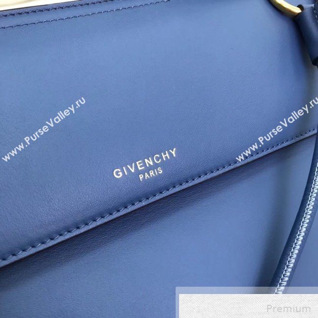 Givenchy Large Whip Top Handle Bag in Smooth Leather Blue 2019 (2B082-9051448)
