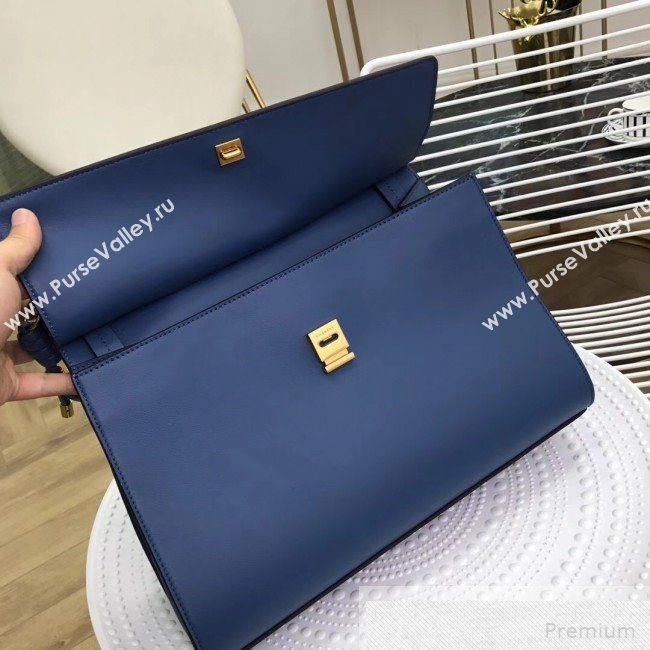 Givenchy Large Whip Top Handle Bag in Smooth Leather Blue 2019 (2B082-9051448)
