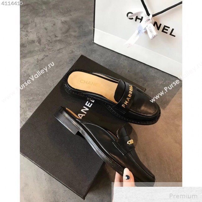 Chanel x Pharrell Flat Loafer Mules Black 2019 (EM-9051452)