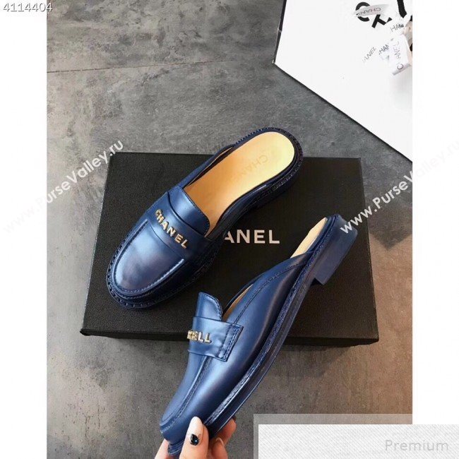 Chanel x Pharrell Flat Loafer Mules Blue 2019 (EM-9051464)
