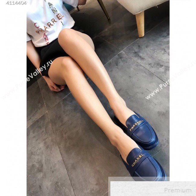 Chanel x Pharrell Flat Loafer Mules Blue 2019 (EM-9051464)