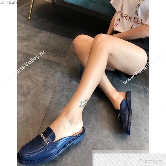 Chanel x Pharrell Flat Loafer Mules Blue 2019 (EM-9051464)