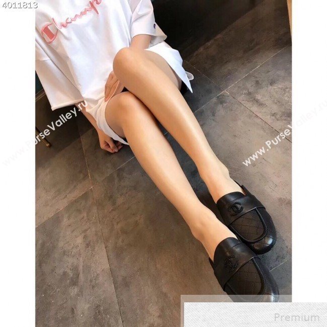 Chanel Quilted Leather Loafers G34345 Black 2019 (EM-9051514)
