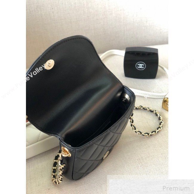 Chanel Quilted Side-Packs Flap Bag AS0649 Black/White 2019 (YD-9051331)