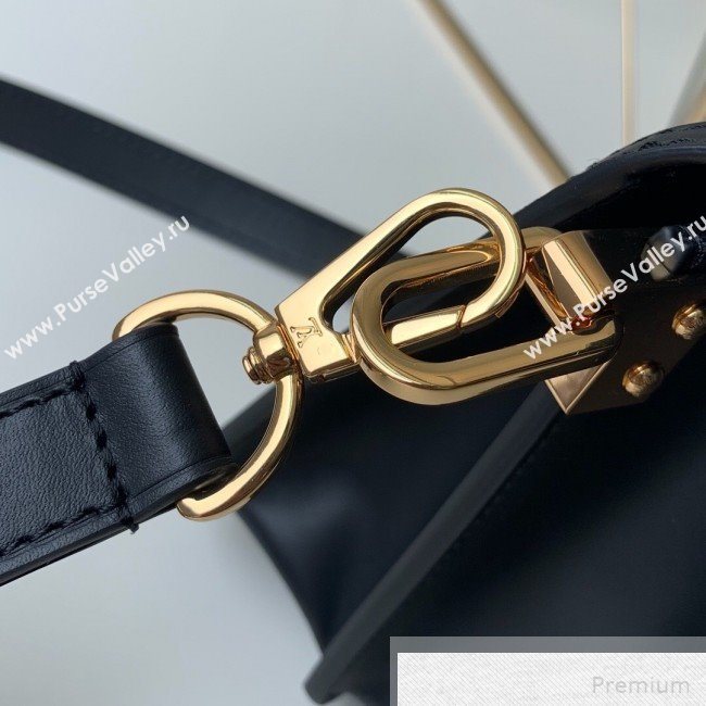 Louis Vuitton Mini Dauphine Shoulder Bag in Patent Leather M44580 Black 2019 (KD-9051334)