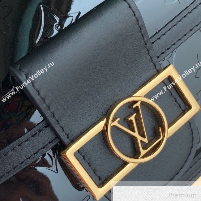 Louis Vuitton Mini Dauphine Shoulder Bag in Patent Leather M44580 Black 2019 (KD-9051334)