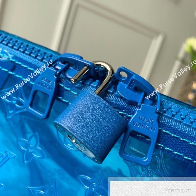 Louis Vuitton Monogram PVC Keepall Bandouliere 50 M53271 Blue 2019 (KD-9051335)