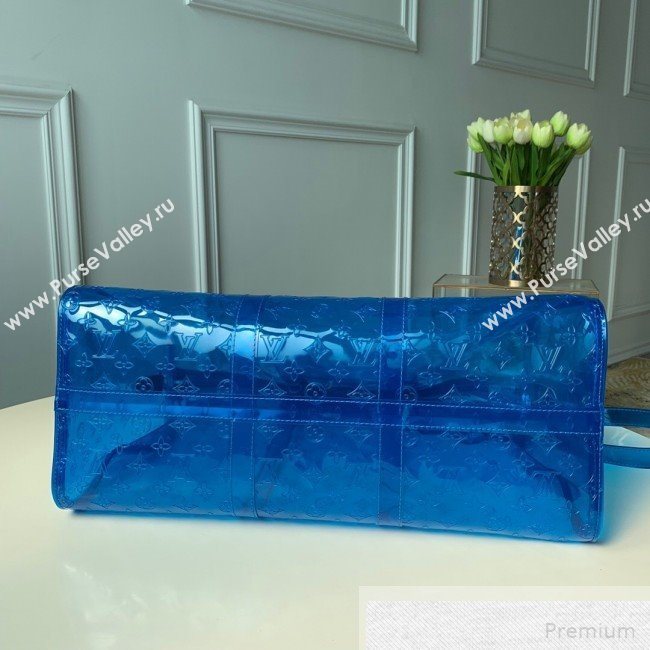 Louis Vuitton Monogram PVC Keepall Bandouliere 50 M53271 Blue 2019 (KD-9051335)