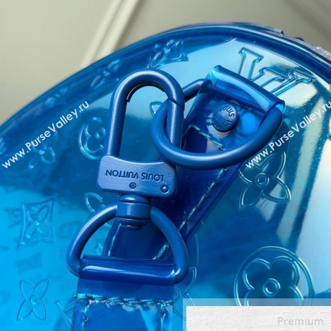 Louis Vuitton Monogram PVC Keepall Bandouliere 50 M53271 Blue 2019 (KD-9051335)