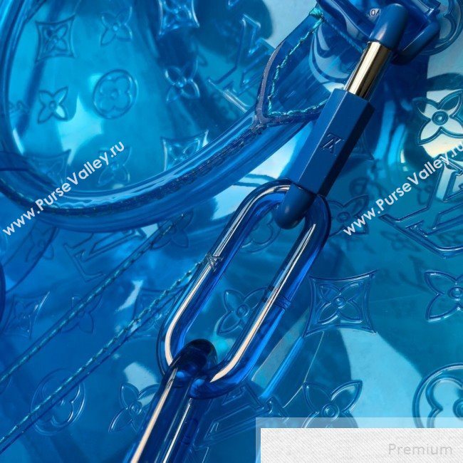 Louis Vuitton Monogram PVC Keepall Bandouliere 50 M53271 Blue 2019 (KD-9051335)