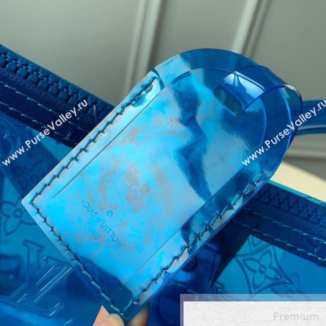 Louis Vuitton Monogram PVC Keepall Bandouliere 50 M53271 Blue 2019 (KD-9051335)