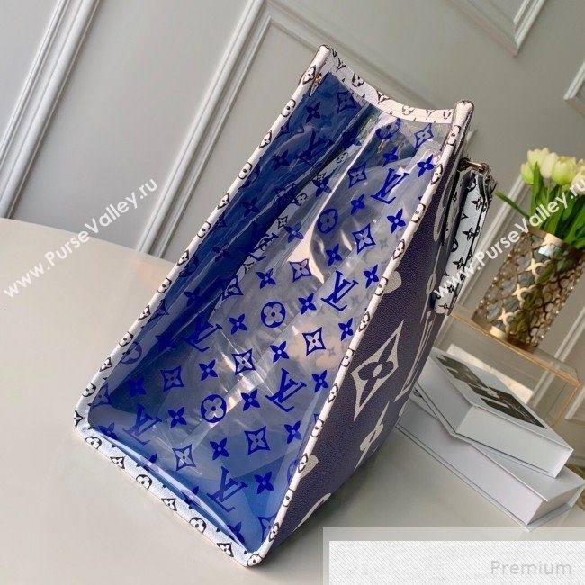 Louis Vuitton Onthego Shopping Tote Bag M44571 Blue 2019 (KD-9051336)