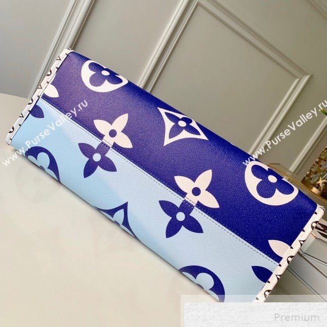 Louis Vuitton Onthego Shopping Tote Bag M44571 Blue 2019 (KD-9051336)