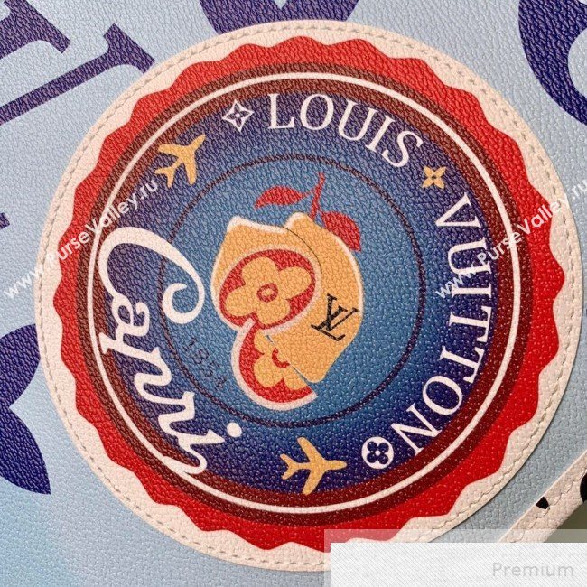 Louis Vuitton Onthego Shopping Tote Bag M44571 Blue 2019 (KD-9051336)