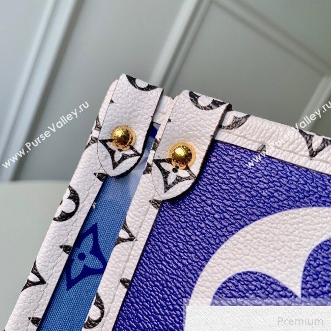 Louis Vuitton Onthego Shopping Tote Bag M44571 Blue 2019 (KD-9051336)