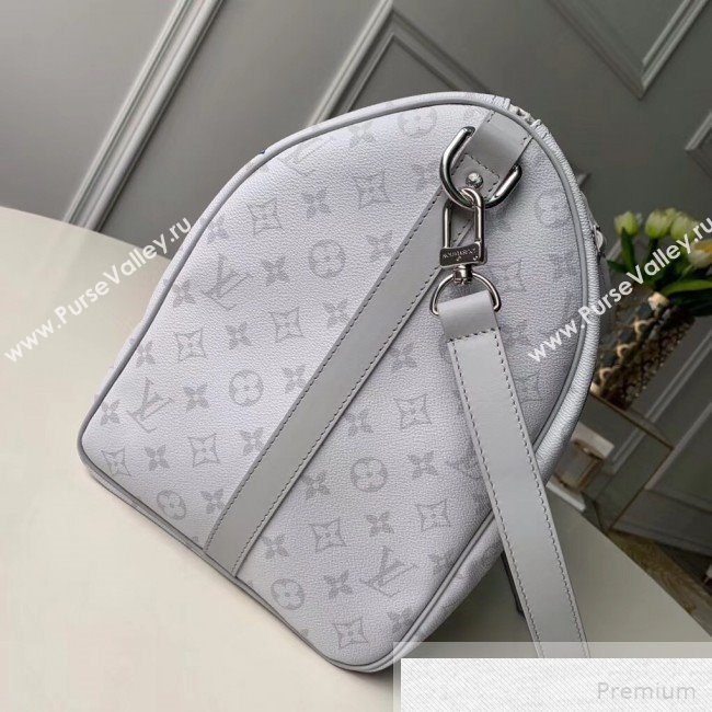 Louis Vuitton Mens Keepall Bandouliere 50 Travel Bag M44643 Blanc White 2019 (KD-9051339)