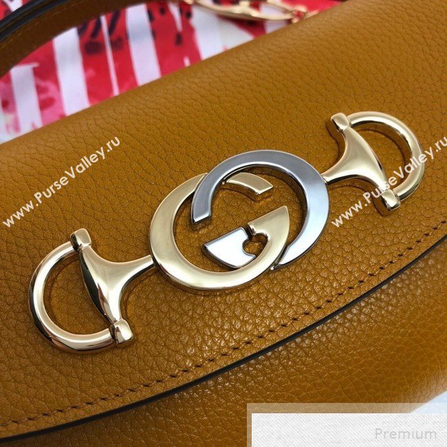 Gucci Zumi Grained Leather Mini Shoulder Bag 564718 Yellow 2019 (DLH-9051344)