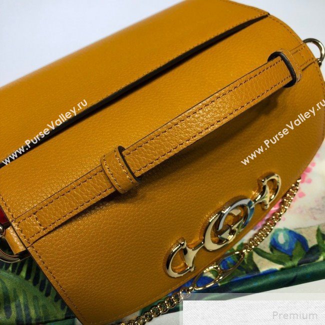 Gucci Zumi Grained Leather Mini Shoulder Bag 564718 Yellow 2019 (DLH-9051344)