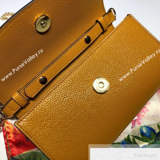 Gucci Zumi Grained Leather Mini Shoulder Bag 564718 Yellow 2019 (DLH-9051344)