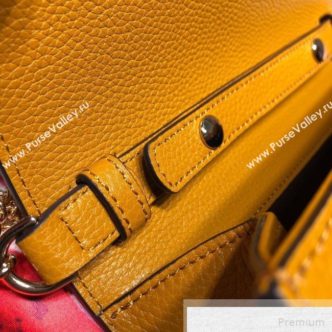 Gucci Zumi Grained Leather Mini Shoulder Bag 564718 Yellow 2019 (DLH-9051344)