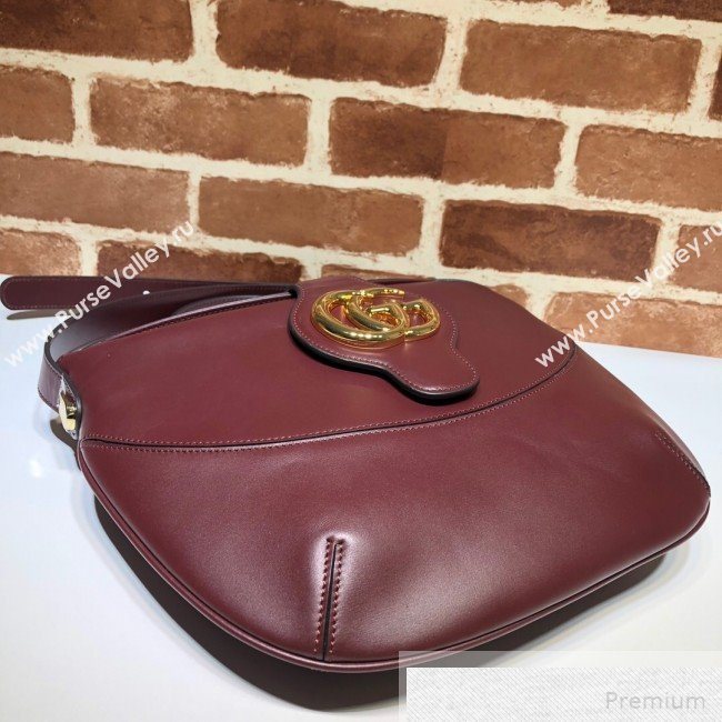 Gucci Arli Medium Shoulder Bag 568857 Burgundy 2019 (DLH-9051349)