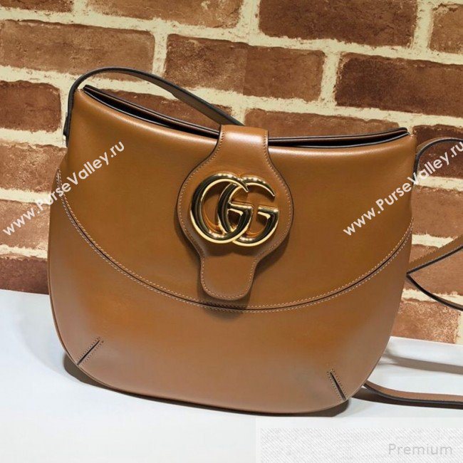 Gucci Arli Medium Shoulder Bag 568857 Brown 2019 (DLH-9051348)