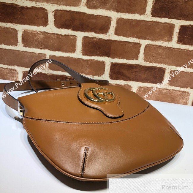 Gucci Arli Medium Shoulder Bag 568857 Brown 2019 (DLH-9051348)