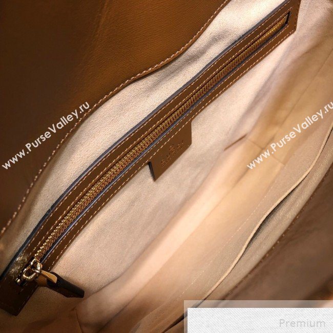 Gucci Arli Medium Shoulder Bag 568857 Brown 2019 (DLH-9051348)