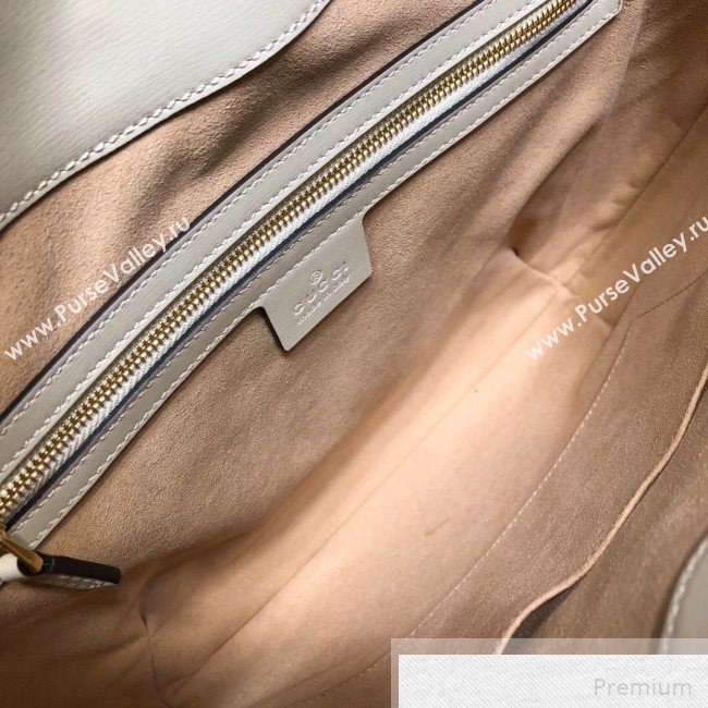 Gucci Arli Medium Shoulder Bag 568857 White 2019 (DLH-9051347)