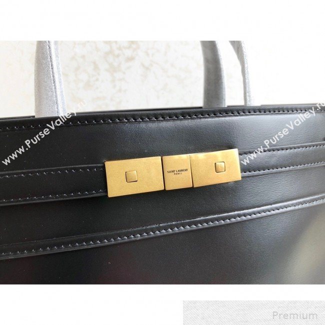 Saint Laurent Manhattan Medium Top Handle Bag in Smooth Leather 553745 Black 2019 (KTS-9051407)